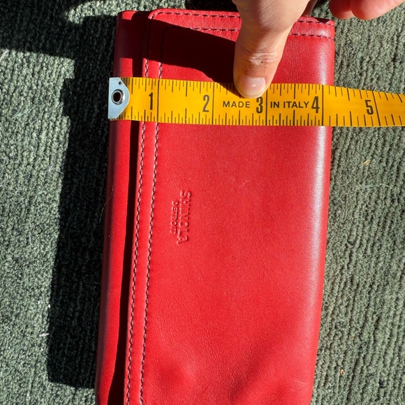 Shinola red leather wallet / clutch - Picture 6 of 6